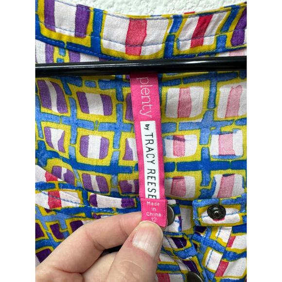 Plenty by Tracy Reese Dress Women's Size 12 Multicolor Geometric Tank Dress - Picture 3 of 5